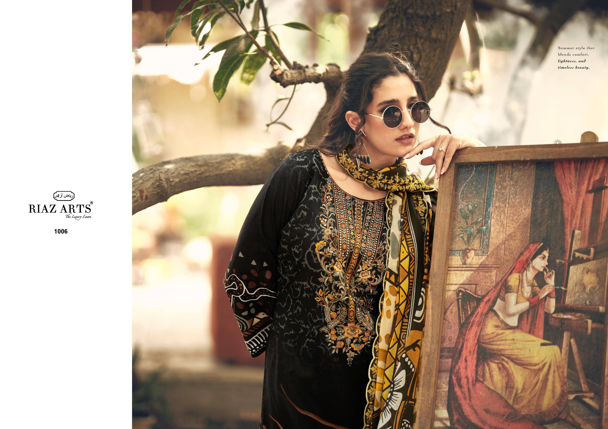 ABU SAEED by RIAZ ARTS PRINTS 13063 TO 13068 SERIES Pakistani Stylish Embroidered LAWN COTTON COLLECTION At Wholesale Price